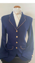 HHD Show Riding Dressage Stretch Jacket Coat Navy Blue or Black with Rose Gold Contrast