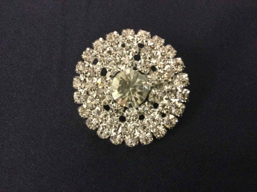 Small Round Silver Rhinestone Stock Pin Brooch – Heavenly Horse Designs