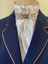 HHD Dressage Euro Stock Tie ‘Queen’ Rose Gold with Swarovski Elements