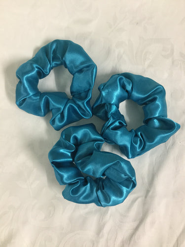 HHD  Dressage Show Rider Hair Scrunchie Aqua Blue