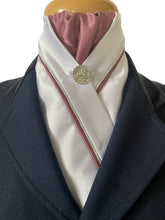 HHD White Dressage Equestrian Stock Tie Grape & Rose Gold Other colours available