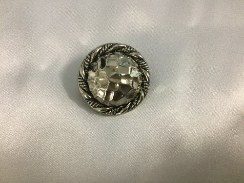 Large Pewter Ornate Detailed Grey Silver Stock Pin