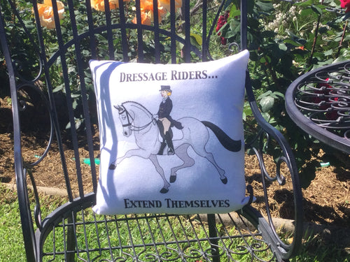 Dressage Riders Extend Themselves Cushion