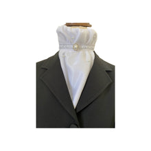 HHD White Euro Dressage Stock Tie ‘Tilly’ with Pearls & Lace