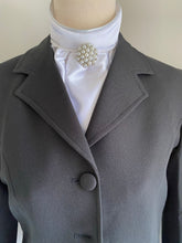 HHD ‘Chloe’ White Satin Dressage Euro Stock Tie - Other Colours Available