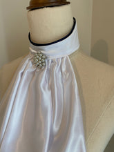 HHD ‘Chloe’ White Satin Dressage Euro Stock Tie - Other Colours Available