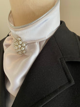 HHD ‘Chloe’ White Satin Dressage Euro Stock Tie - Other Colours Available