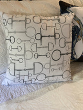 White & Grey Horse Bit Cushion
