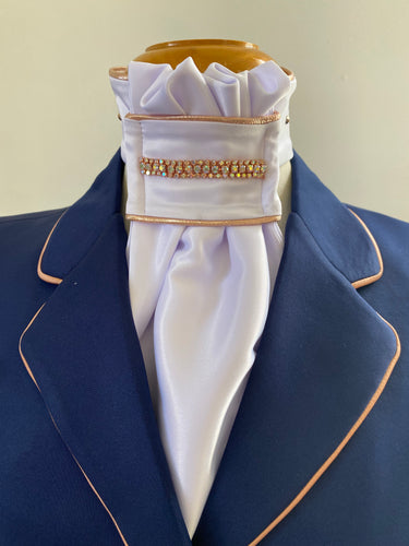 HHD ‘’White Diamonds’ Dressage Euro Stock Rose Gold with Swarovski Elements